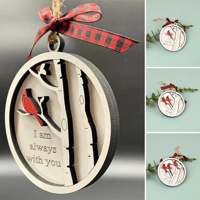 Handmade Memorial Ornament with Cardinals - a Symbol of Remembrance