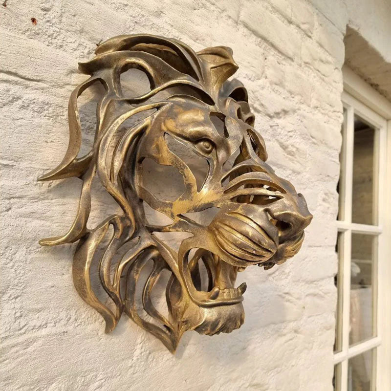 Majestic Lion Head Wall Decoration