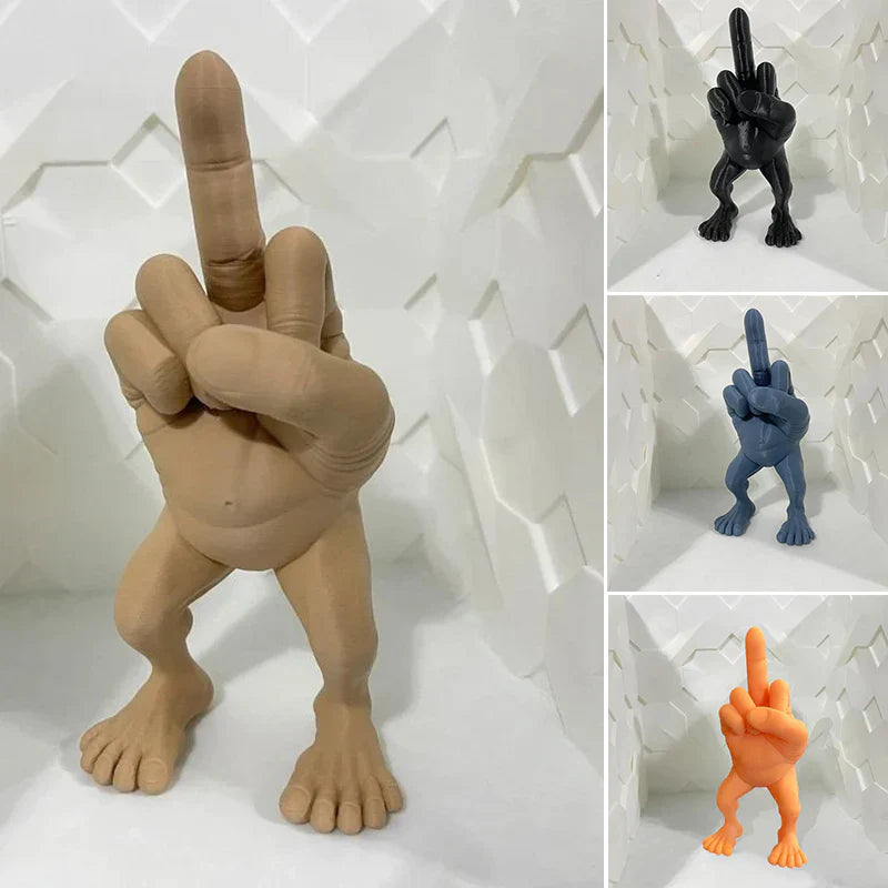 Bold Middle Finger Figure with Legs