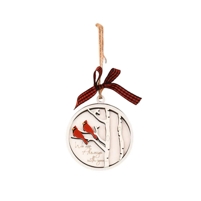 Handmade Memorial Ornament with Cardinals - a Symbol of Remembrance