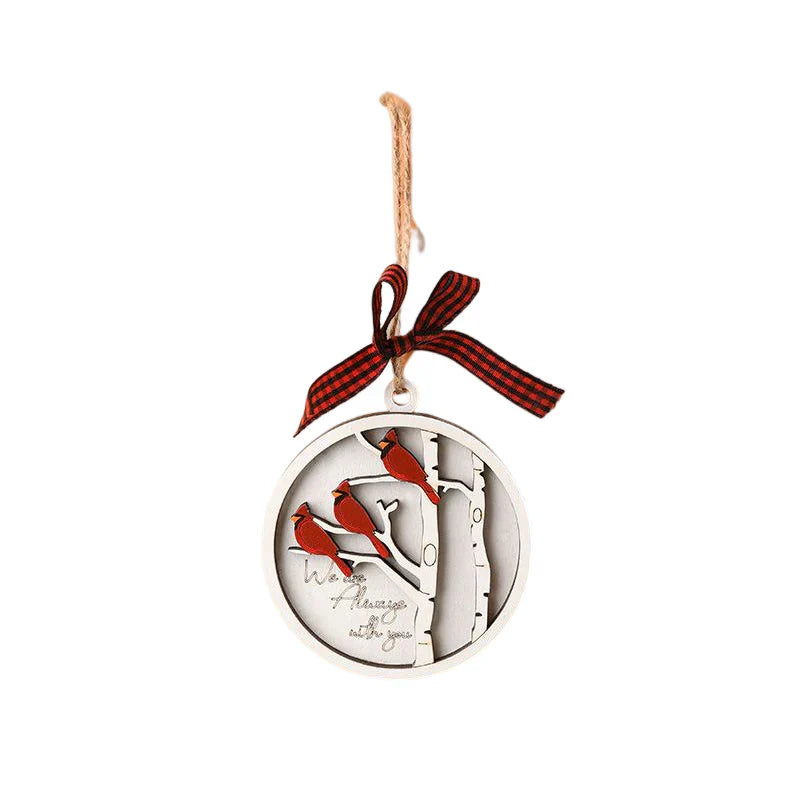 Handmade Memorial Ornament with Cardinals - a Symbol of Remembrance