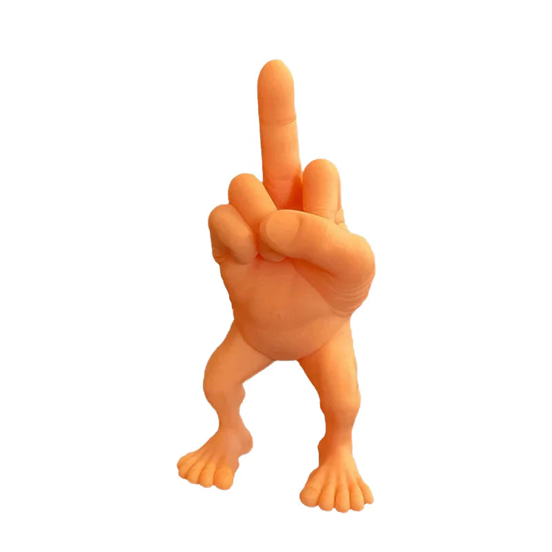 Bold Middle Finger Figure with Legs