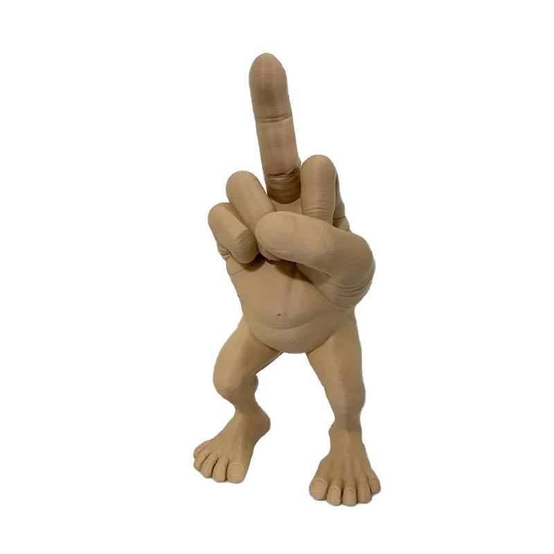 Bold Middle Finger Figure with Legs