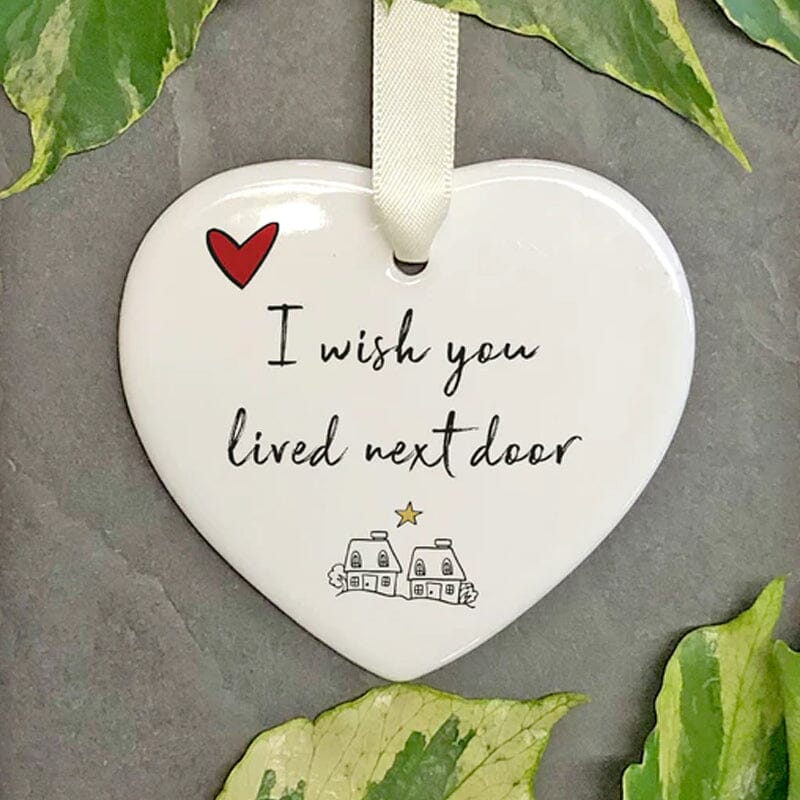 Heart - Shaped Christmas Pendant Made From Ceramic