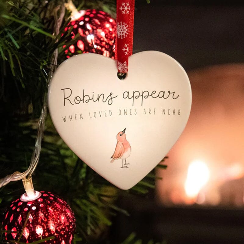 Heart - Shaped Christmas Pendant Made From Ceramic