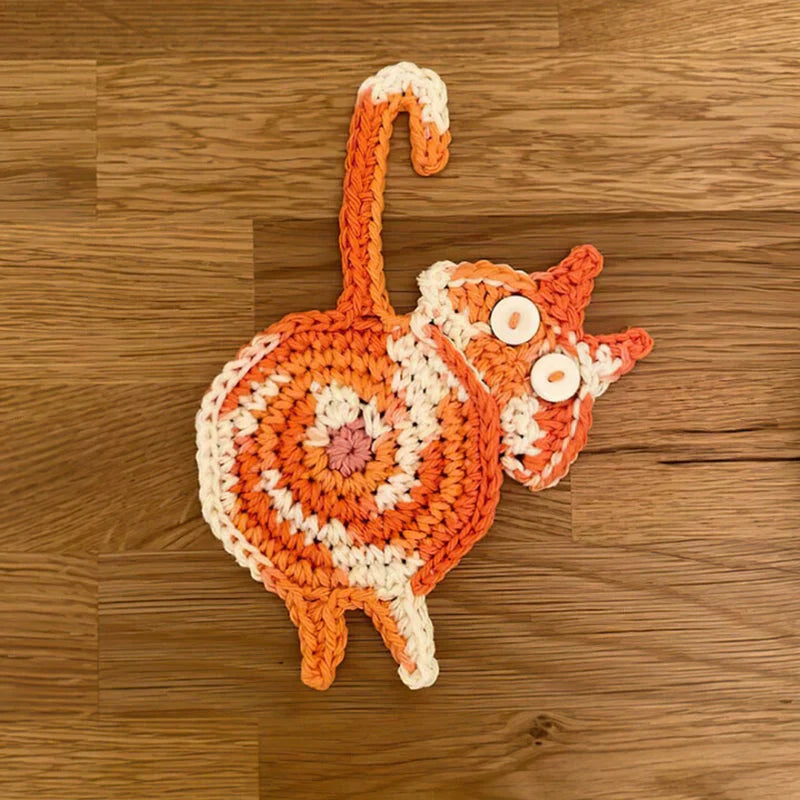 Catpaws - Handmade Knitted Coasters