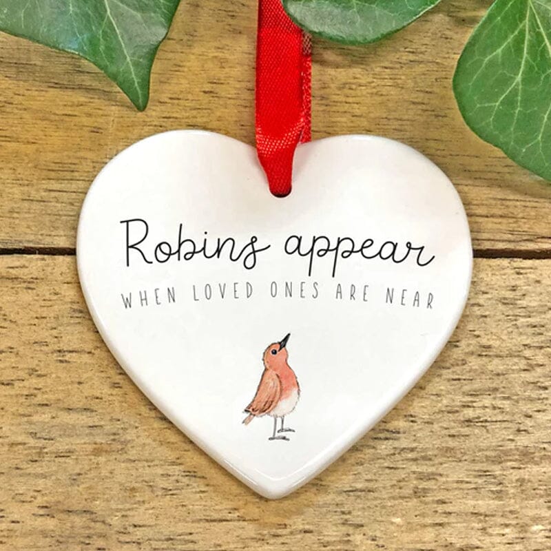 Heart - Shaped Christmas Pendant Made From Ceramic