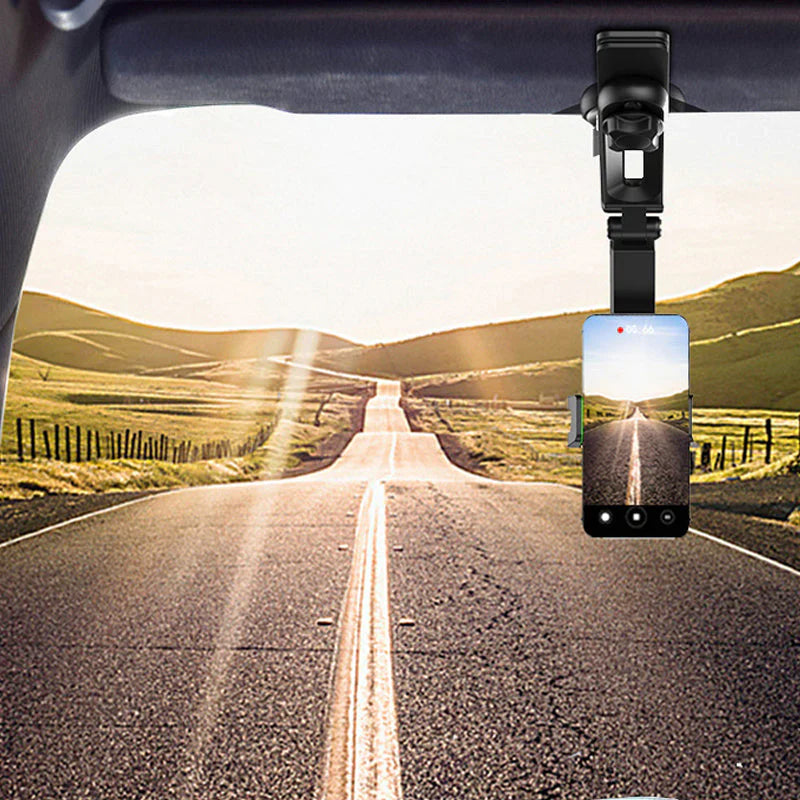 Rotatable Sun Visor Mobile Phone Holder - Safe & Flexible When Travelling!