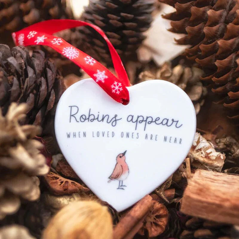 Heart - Shaped Christmas Pendant Made From Ceramic