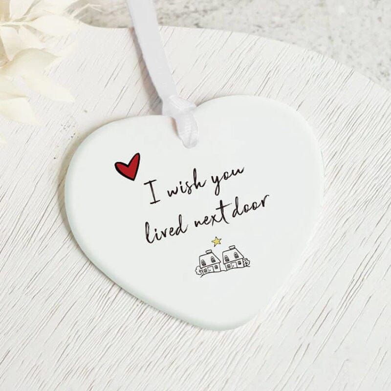 Heart - Shaped Christmas Pendant Made From Ceramic
