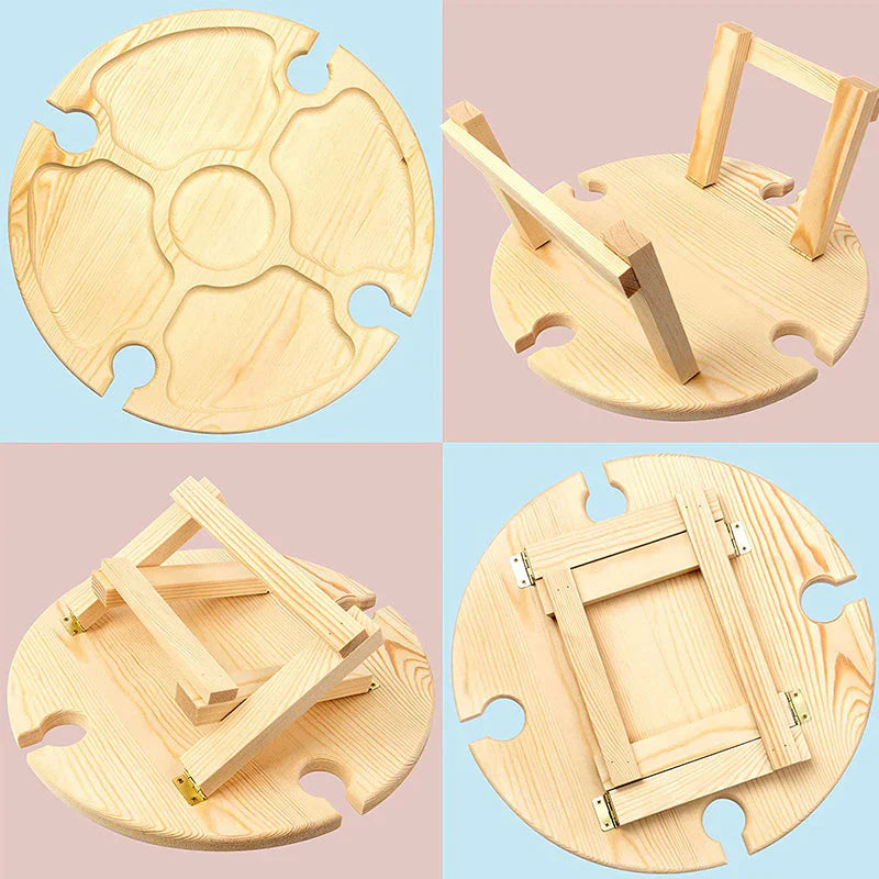Compact Folding Wooden Picnic Table - Perfect for Travelling!