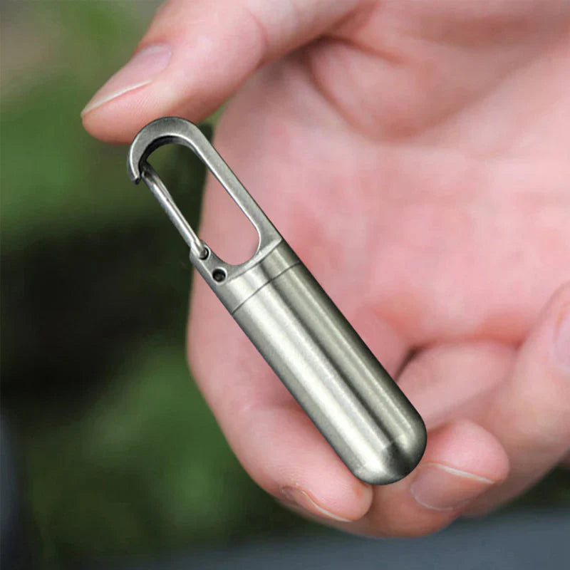 Compact Stainless Steel Pill Box