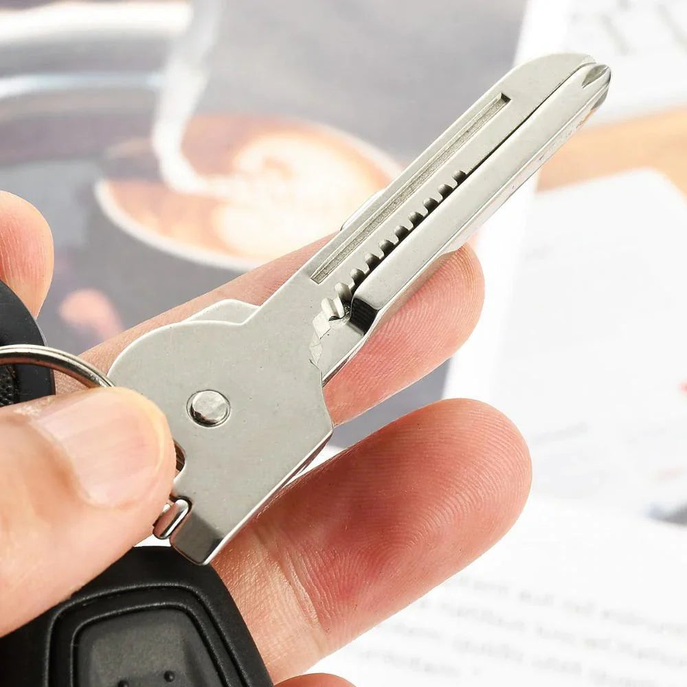 6 - In-1 Stainless Steel Mini Tool Key Ring
