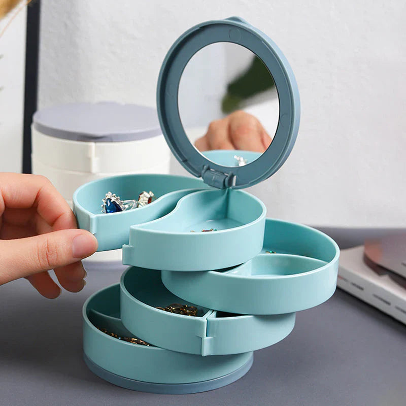 Rotatable Jewellery Storage Unit with Multiple Levels