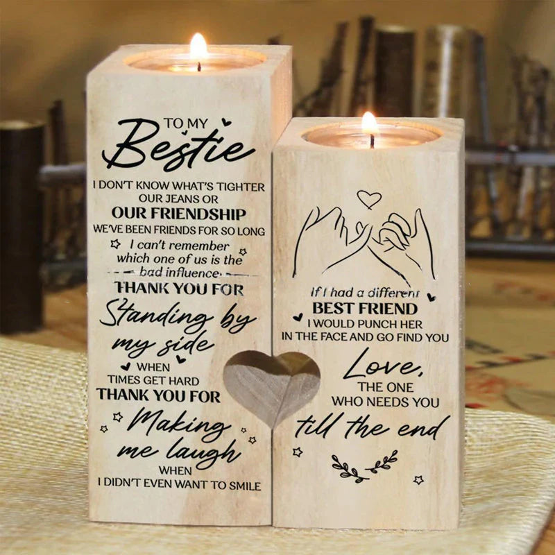 Wood Candle Holder - a Warm Light for Special Moments