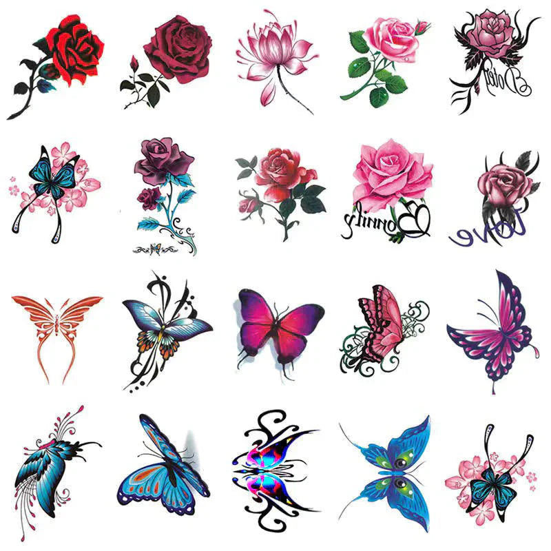 3d Art Tattoo Sticker Set (50 Pieces)