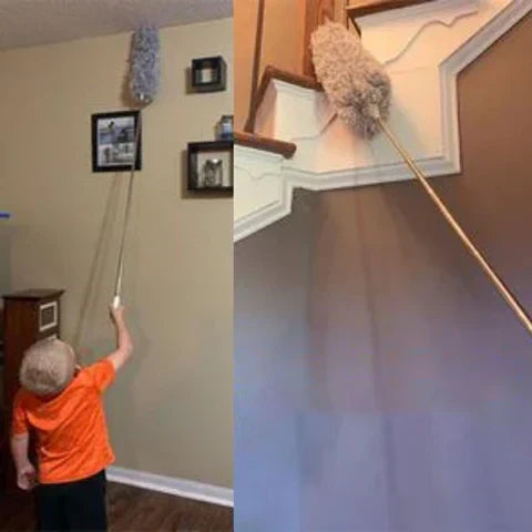 Telescopic Feather Duster - Effortless Cleaning of High and Hard - to - Reach Areas!