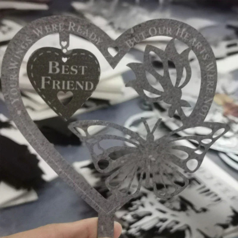 Memory Butterfly Decoration with Heart