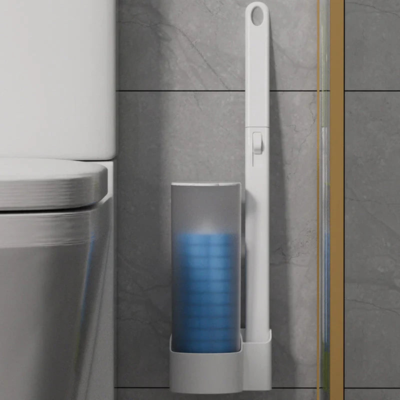 Disposable Toilet Brush with Refill Heads