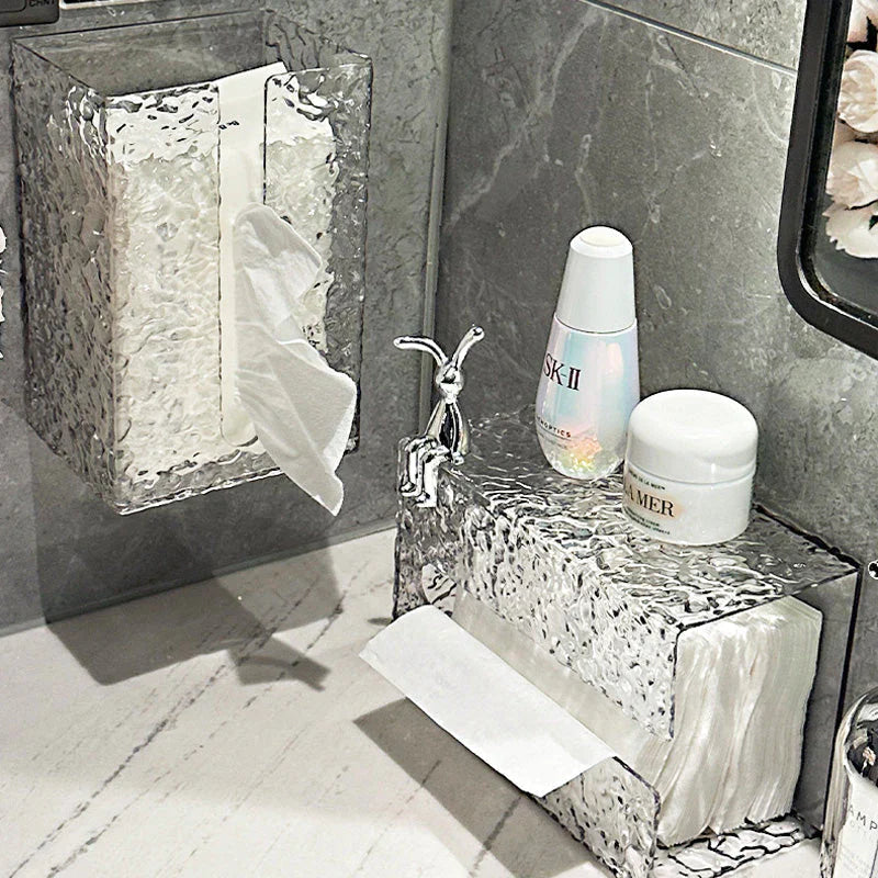 Multifunctional Tissue Box " Frostglanz " - Elegant Storage Solution