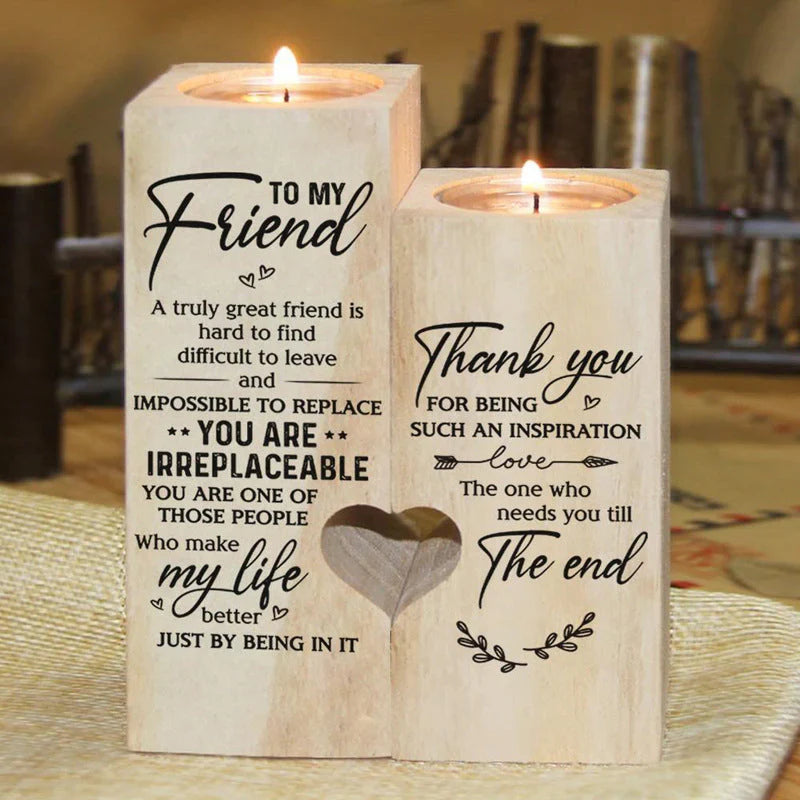 Wood Candle Holder - a Warm Light for Special Moments