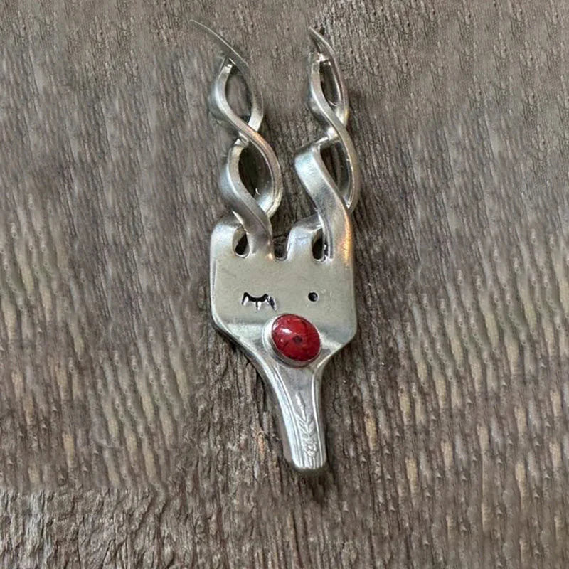 Rentier Fork Pendant - a Unique Christmas Decoration!