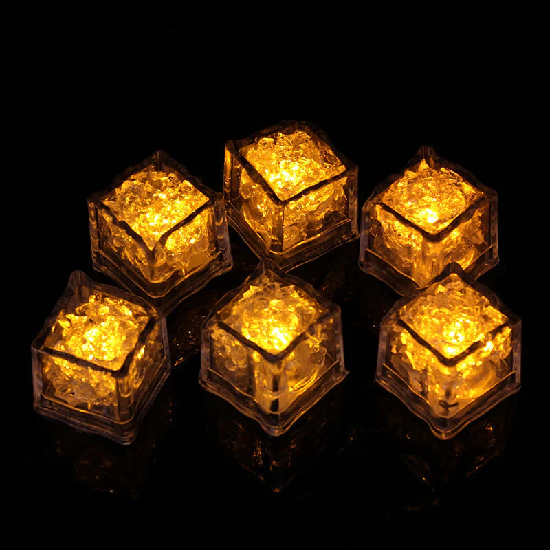 Led Ice Cube Lights - Multicoloured Lighting Set (12 Pieces)