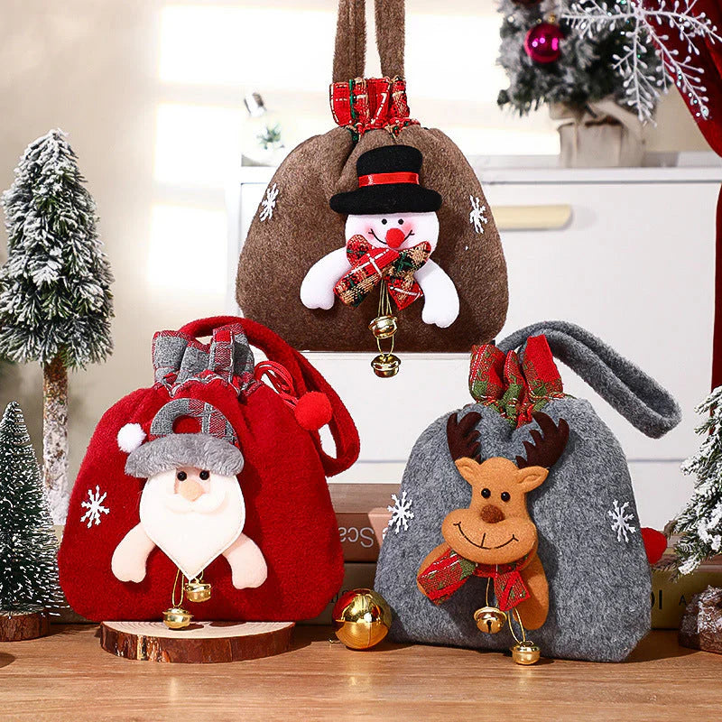 Christmas Gift Bags in Doll Style