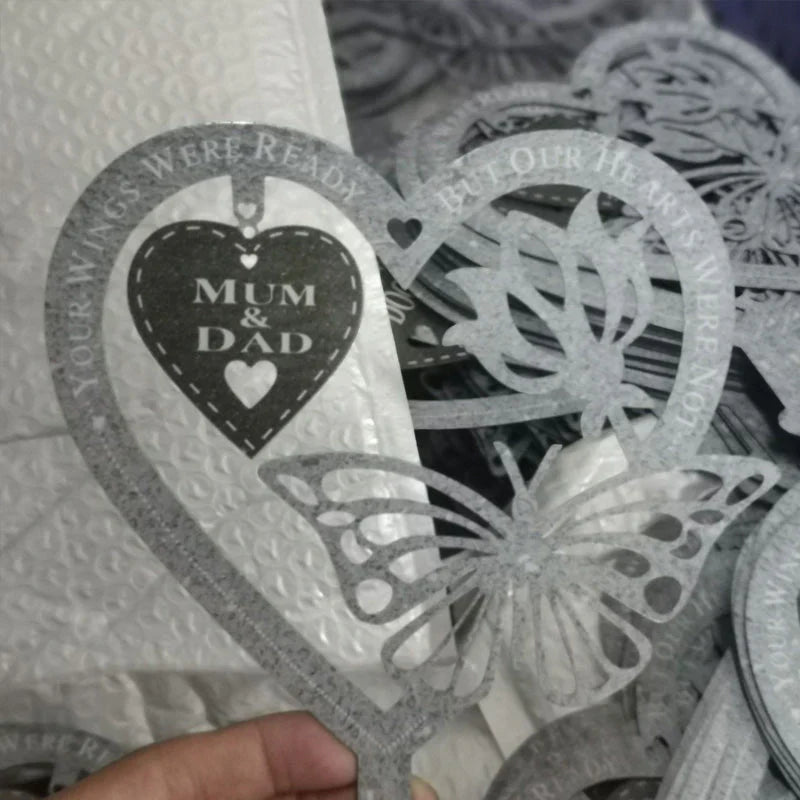 Memory Butterfly Decoration with Heart