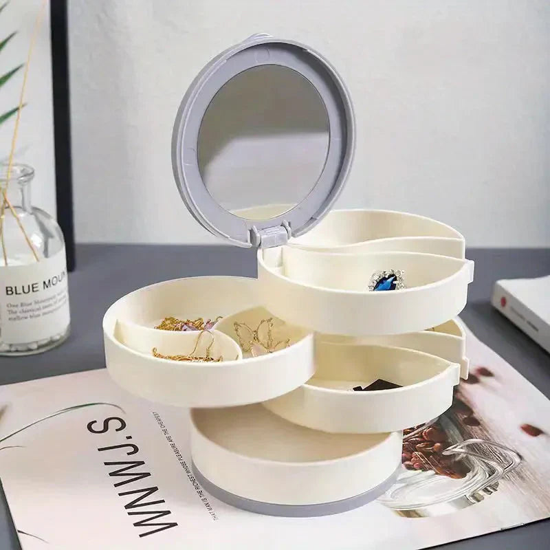 Rotatable Jewellery Storage Unit with Multiple Levels