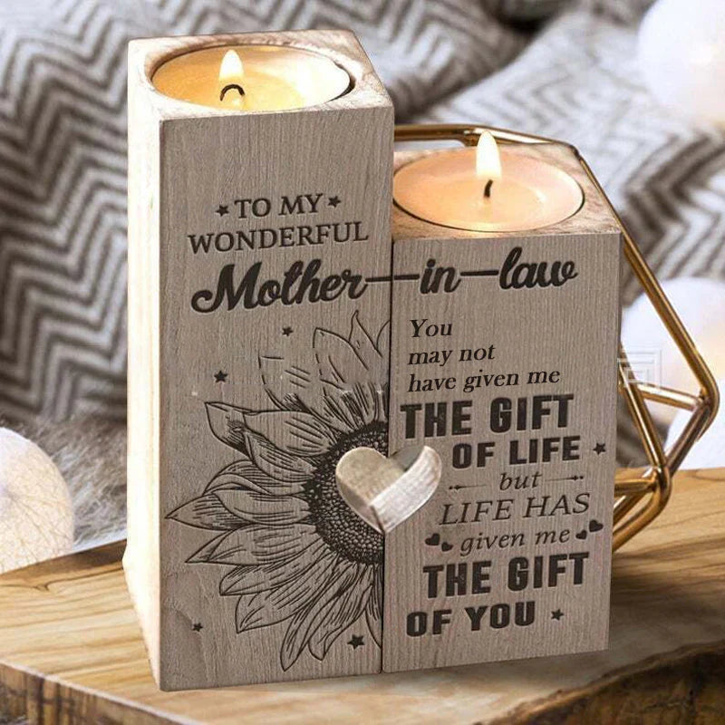 Wood Candle Holder - a Warm Light for Special Moments