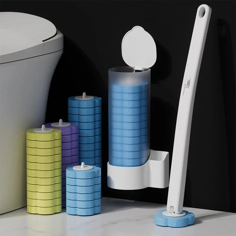 Disposable Toilet Brush with Refill Heads