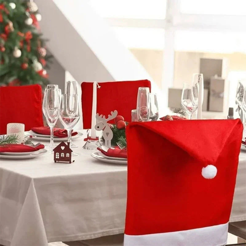 Christmas Magic Chair Covers - Festive Decorations for Your Chairs