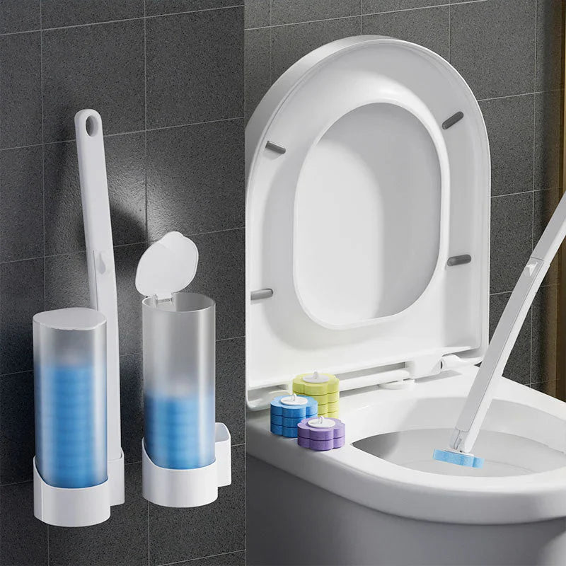 Disposable Toilet Brush with Refill Heads