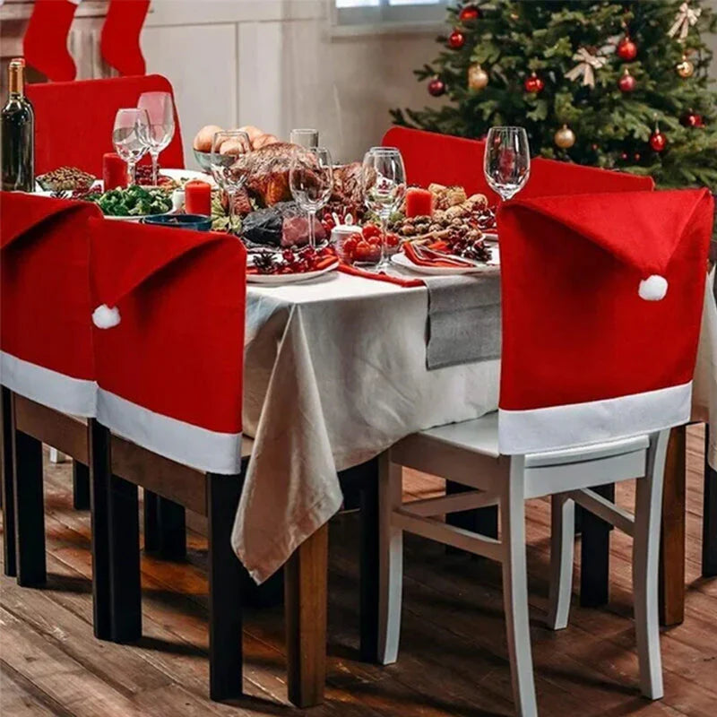 Christmas Magic Chair Covers - Festive Decorations for Your Chairs