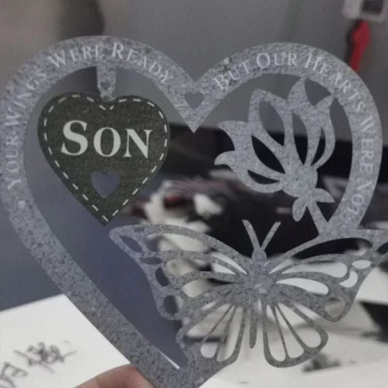 Memory Butterfly Decoration with Heart