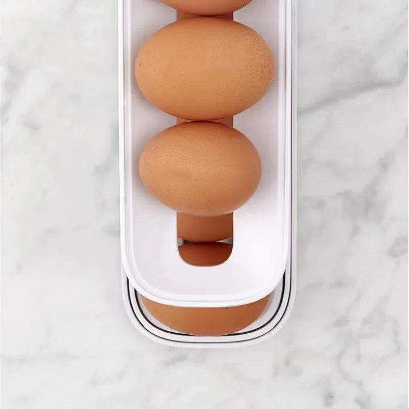 Double - Decker Egg Organiser with Rolling System