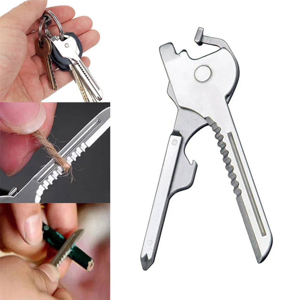 6 - In-1 Stainless Steel Mini Tool Key Ring