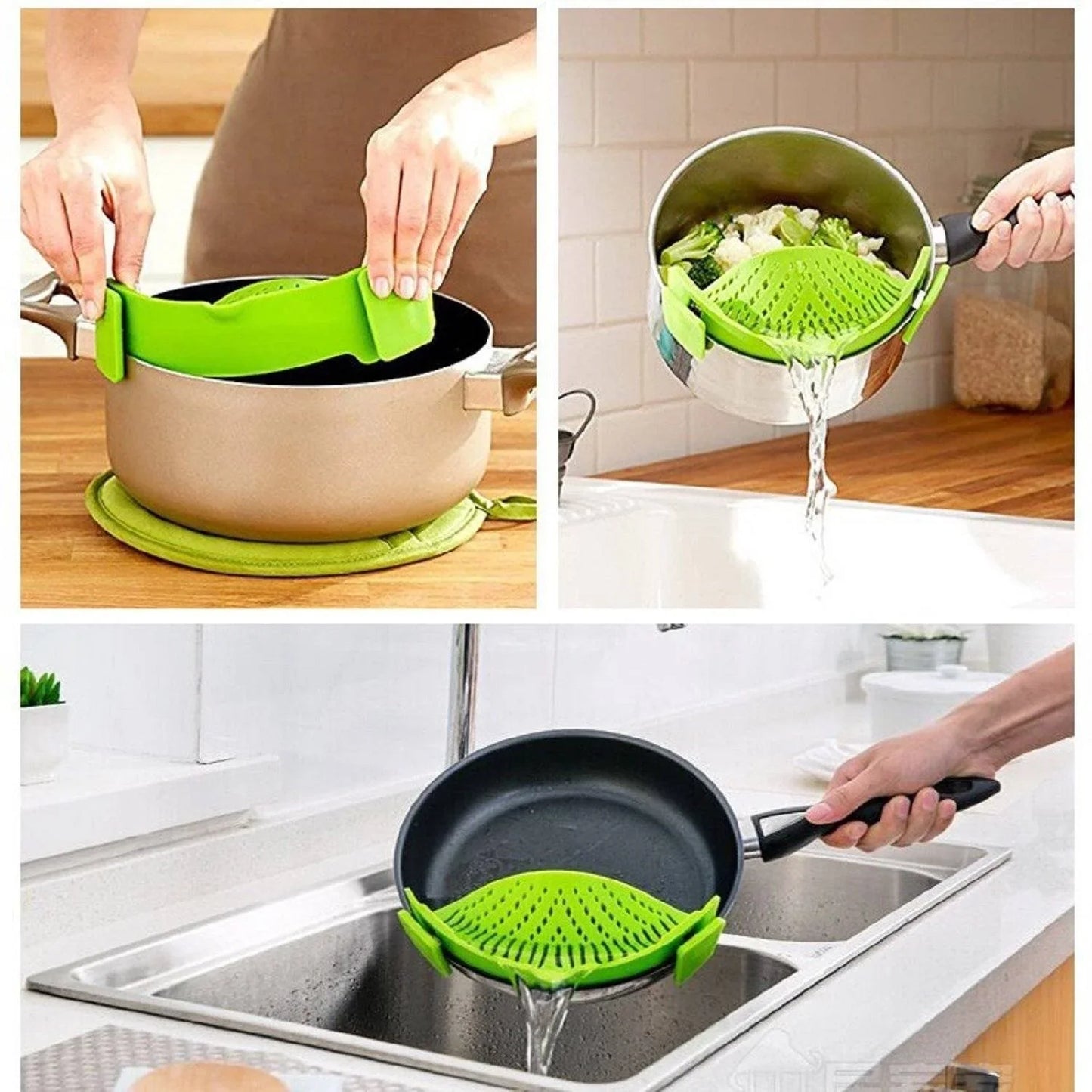Innovative Silicone Sieve Adapter for Pots and Pans