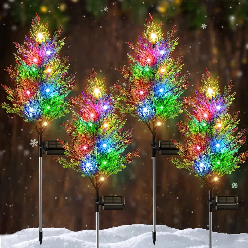 Solar - Powered Christmas Tree Garden Lights - Magical Lighting for Your Home!
