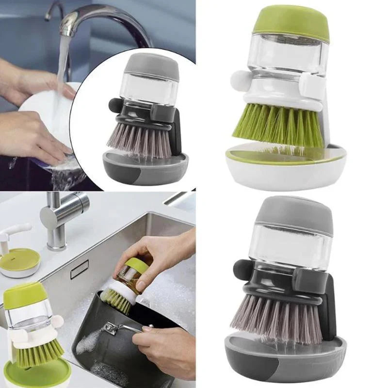 Practical Dishwashing Brush with Soap Dispenser