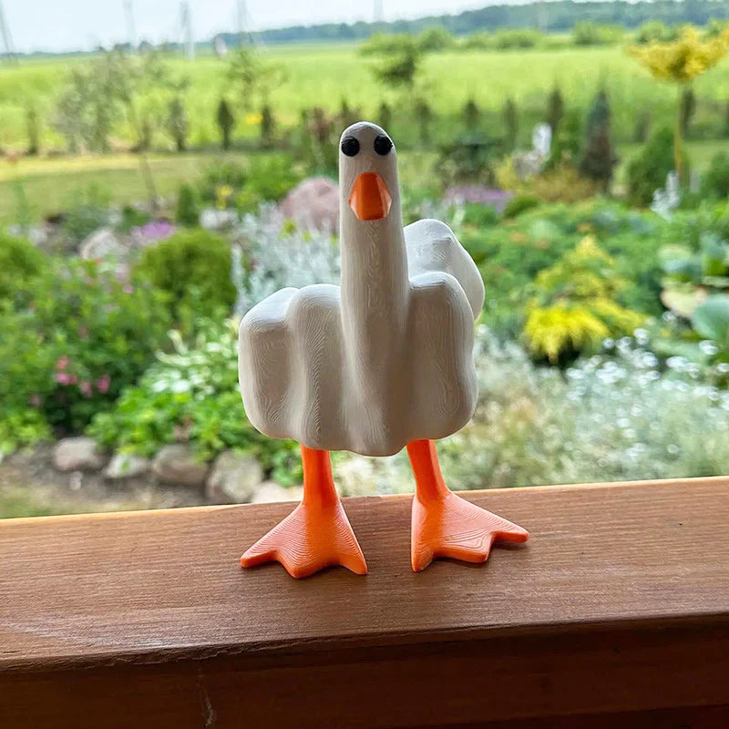 Cheerful Duck Figure for the Garden