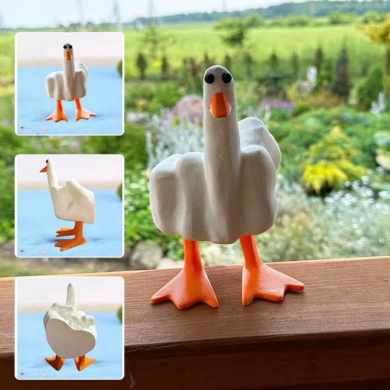 Cheerful Duck Figure for the Garden