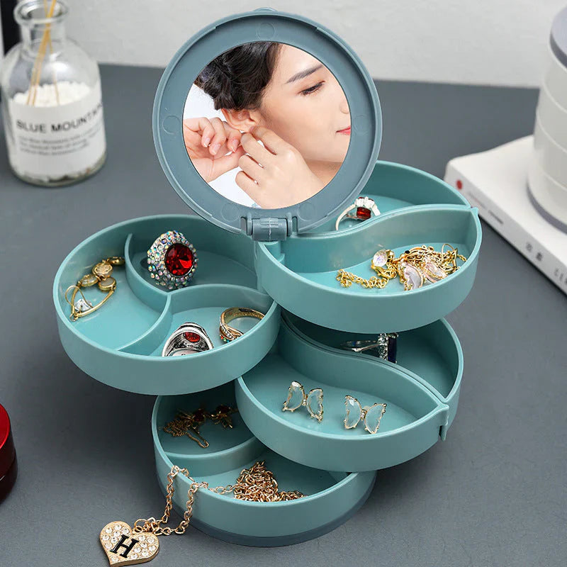 Rotatable Jewellery Storage Unit with Multiple Levels