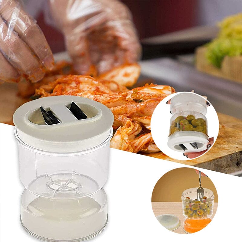 Picklefresh - the Practical Pickle & Olive Container with Sieve