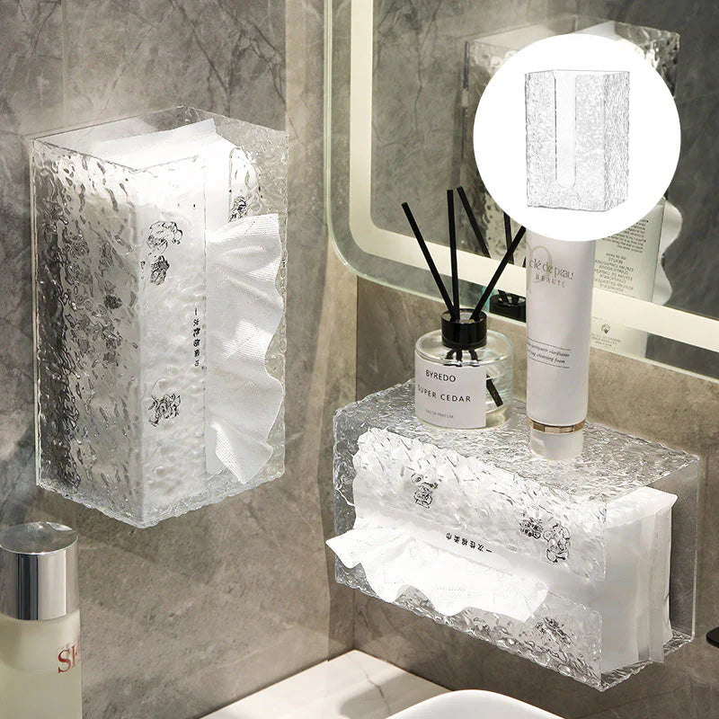 Multifunctional Tissue Box " Frostglanz " - Elegant Storage Solution