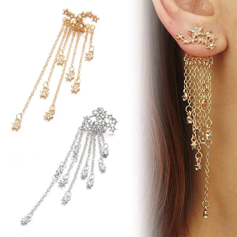 Bohemian Star Tassel Earrings