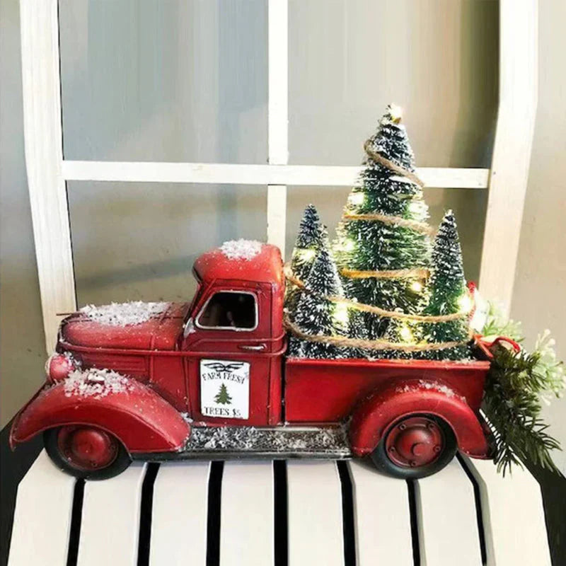 Festive Decorative Lorry - Christmas Charm for Your Home
