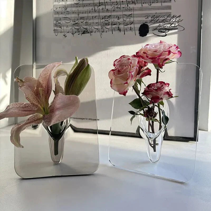 Elegant Acrylic Picture Frame Vase - Stylish Decoration for Any Home!