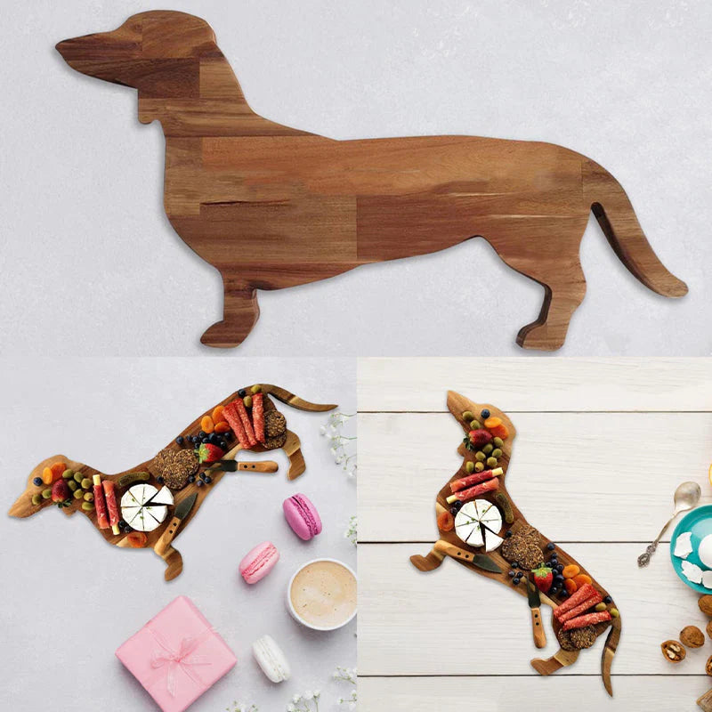 Wood Dachshund Serving Platter - Charming Design for Your Kitchen